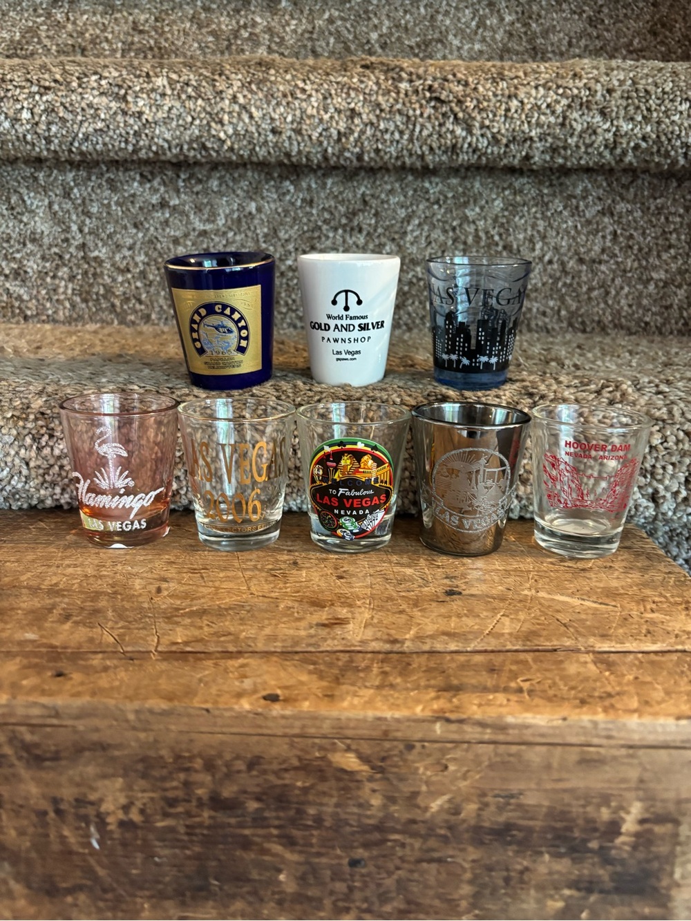 Las Vegas Souvenir Shot Glass Set - Assorted Colors